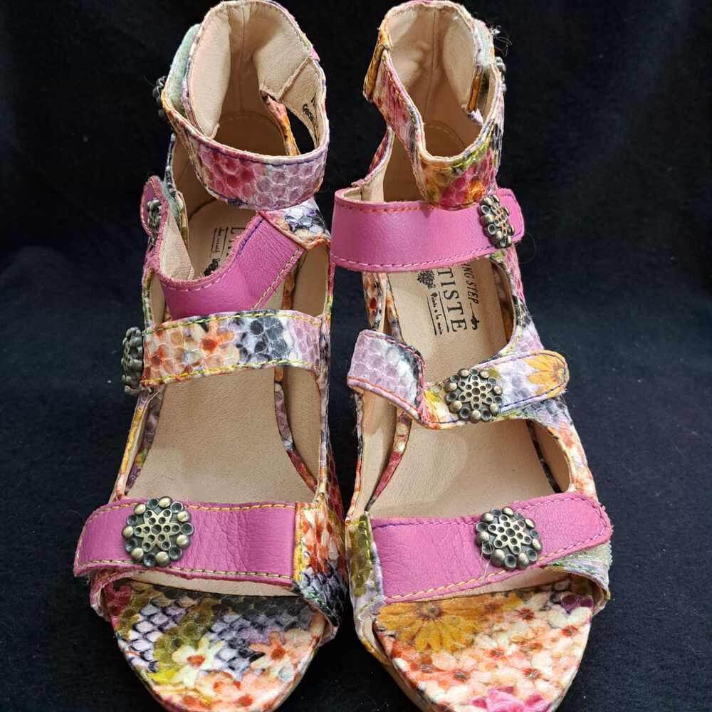 Spring Step L'Artiste Women's Agatiala Ankle Strap Sandal size 37 6-6 1/2